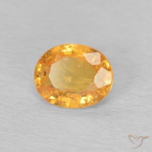 Granato spessartite Arancione brillante naturale da 0.41 ct, Ovale, VS-SI