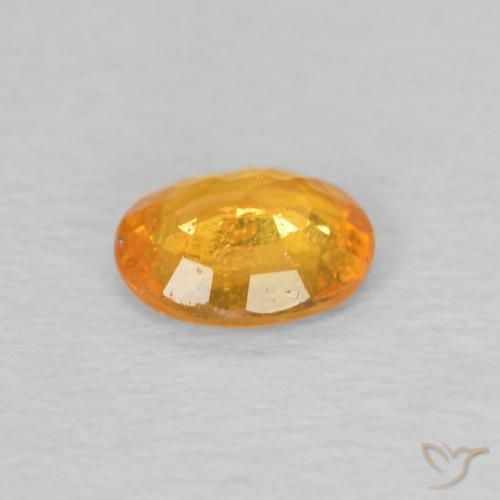 Granato spessartite Arancione brillante naturale da 0.41 ct, Ovale, VS-SI