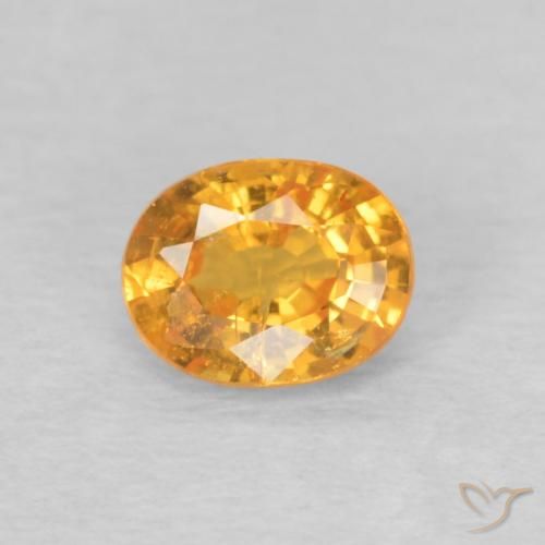0.46ct Naturale Arancio Medio Granato spessartite, Ovale, VS-SI