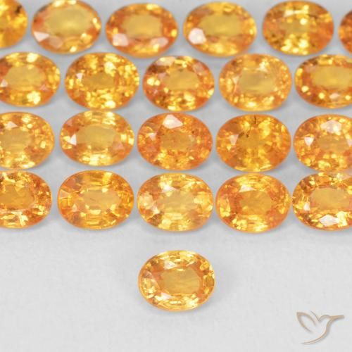 0.26ct Naturale Albicocca Arancia Granato spessartite, Ovale, VS