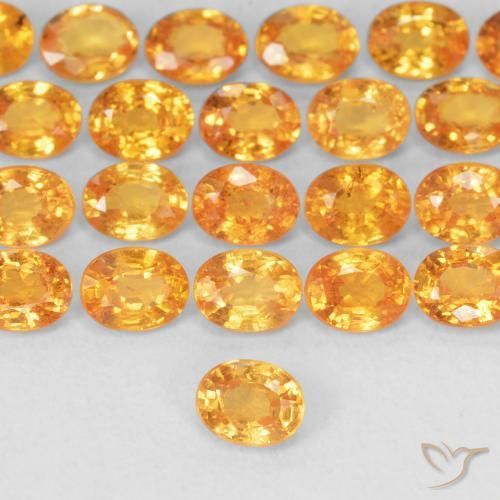 Granato spessartite Albicocca Arancia naturale da 0.26 ct, Ovale, VS