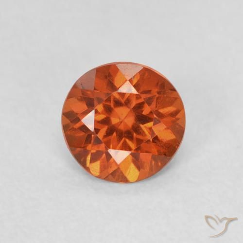 Granato spessartite naturale arancione da 0,57 ct, taglio rotondo, SI