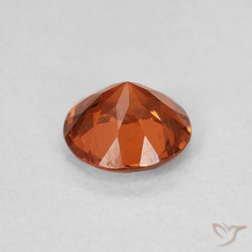Granato spessartite naturale arancione da 0,57 ct, taglio rotondo, SI