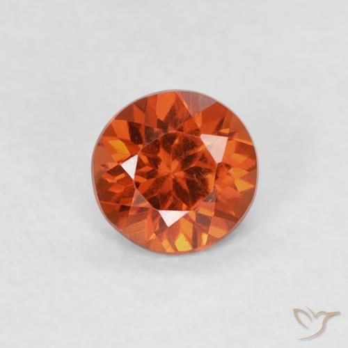 0.39ct Naturale Arancia Fuoco Granato spessartite, Rotondo, SI