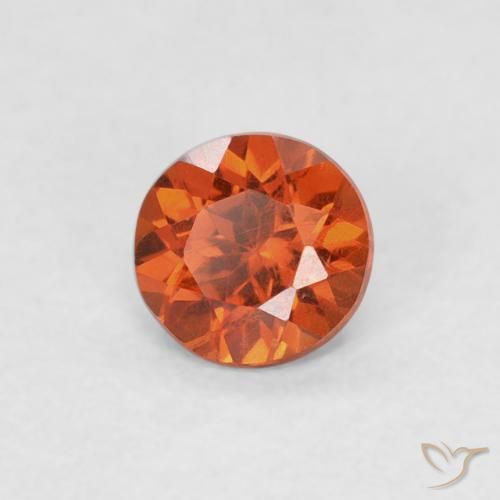 Granato spessartite Arancia Fuoco naturale da 0.39 ct, Rotondo, SI