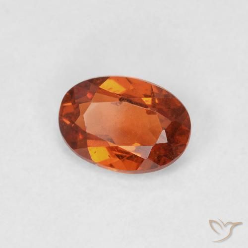 Granato spessartite Arancia Fuoco naturale da 0.66 ct, Ovale, SI