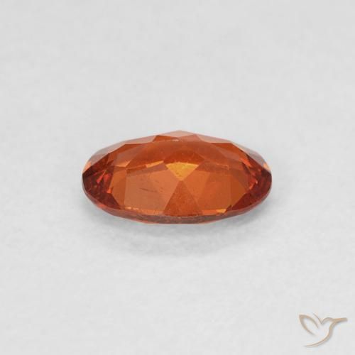 Granato spessartite Arancia Fuoco naturale da 0.66 ct, Ovale, SI