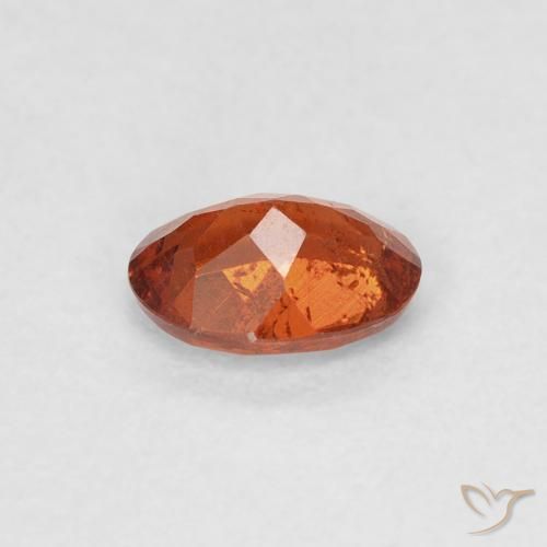 Granato spessartite Arancione rossastra naturale da 0.64 ct, Ovale, SI