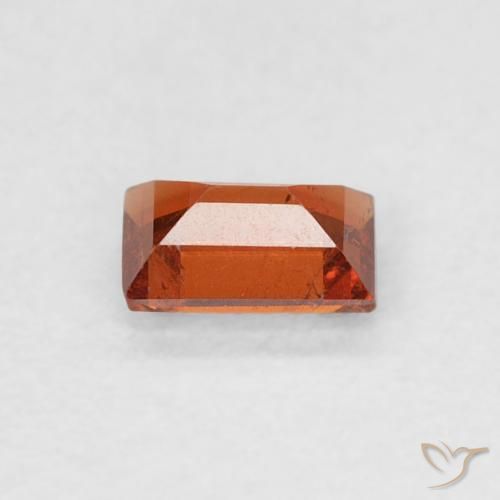 Granato spessartite Arancione rossastra naturale da 0.30 ct, Taglio a baguette, SI