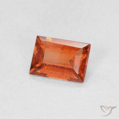 Granato spessartite Arancio Medio naturale da 0.56 ct, Taglio a baguette, SI