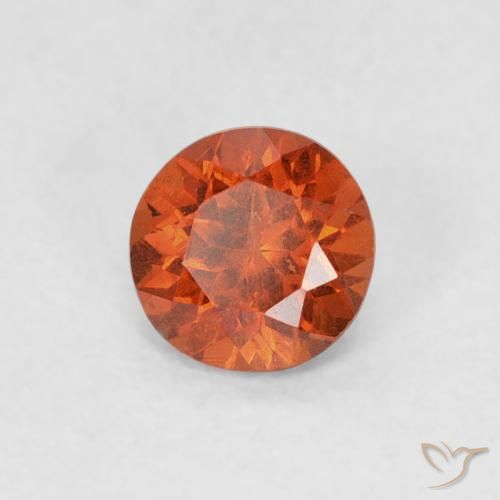 Granato spessartite Arancio caldo naturale da 0.48 ct, Rotondo, SI