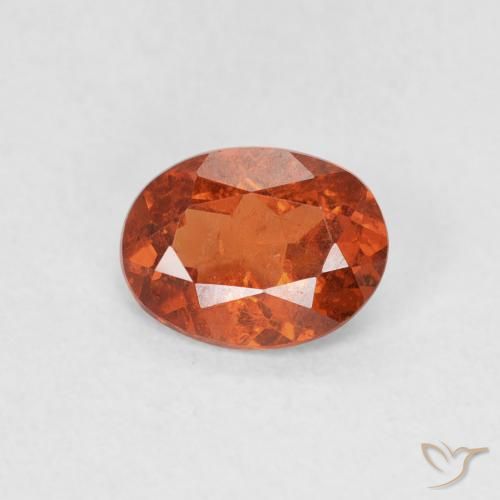 0.82ct Naturale Arancio caldo Granato spessartite, Ovale, SI