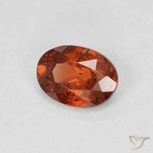 Granato spessartite Arancione scuro naturale da 0.70 ct, Ovale, SI-I1