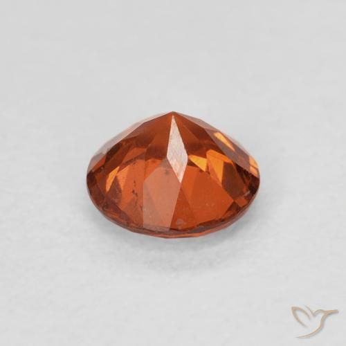 Granato spessartite Arancione rossastra naturale da 0.65 ct, Rotondo, SI