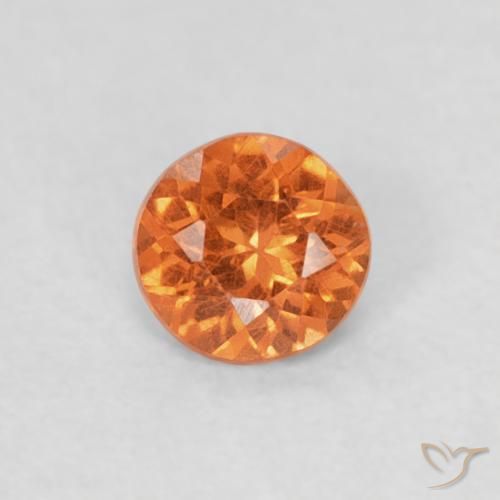 0.23ct Naturale Arancia Fuoco Granato spessartite, Rotondo, SI