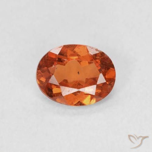 0.39ct Naturale Arancione Ambra Granato spessartite, Ovale, SI