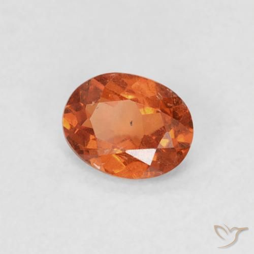 Granato spessartite Arancione Ambra naturale da 0.39 ct, Ovale, SI