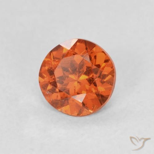 Granato spessartite Arancione Ambra naturale da 0.57 ct, Rotondo, SI