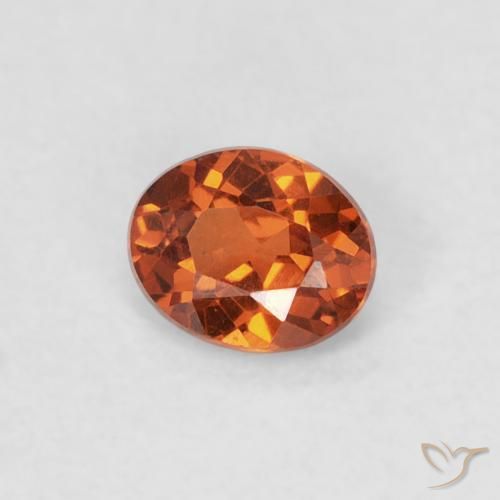 Granato spessartite Arancione rossastra naturale da 0.36 ct, Ovale, VS