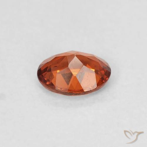 Granato spessartite Arancione rossastra naturale da 0.36 ct, Ovale, VS