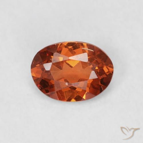 0.39ct Naturale Arancione scuro Granato spessartite, Ovale, SI