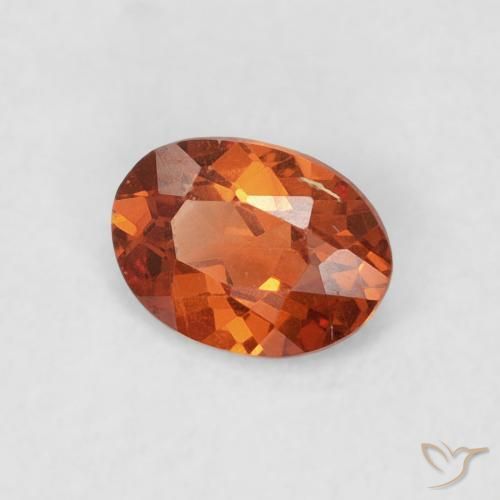 Granato spessartite Arancione scuro naturale da 0.39 ct, Ovale, SI