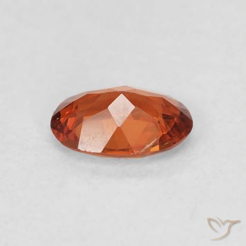 Granato spessartite Arancione scuro naturale da 0.39 ct, Ovale, SI