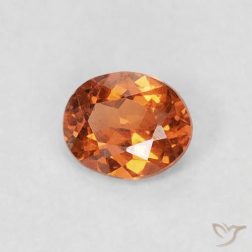 Granato spessartite Arancione scuro naturale da 0.25 ct, Ovale, VS-SI