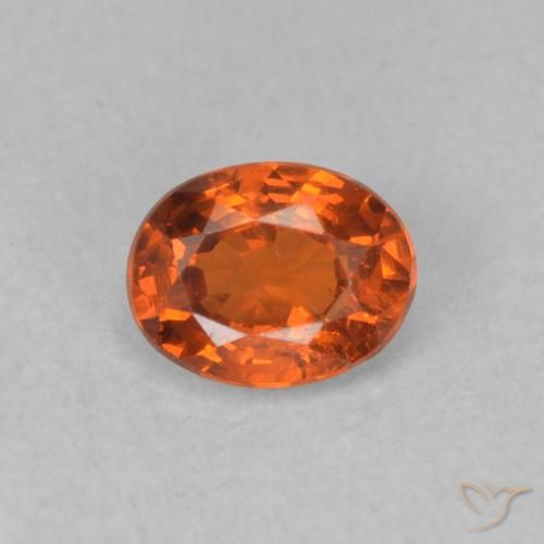 0.48ct Naturale Arancione scuro Granato spessartite, Ovale, VS