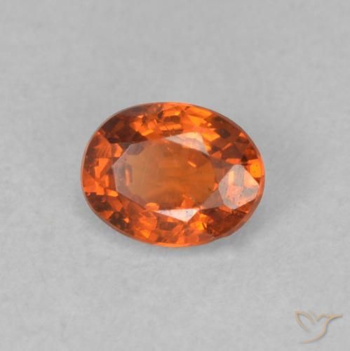 Granato spessartite Arancione scuro naturale da 0.48 ct, Ovale, VS