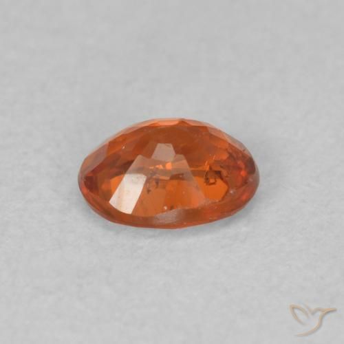 Granato spessartite Arancione scuro naturale da 0.48 ct, Ovale, VS