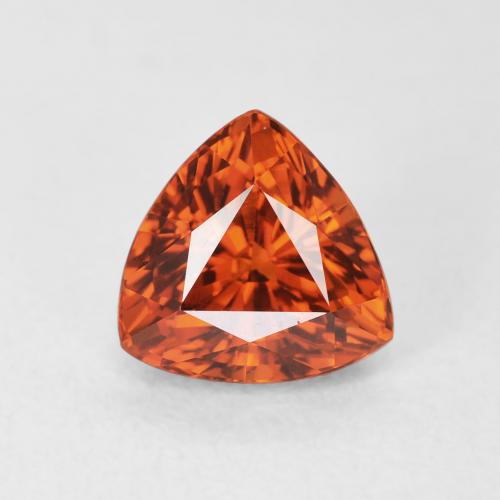 2.25ct Naturale Arancione Ambra Granato spessartite, Taglio trillion, VVS-VS