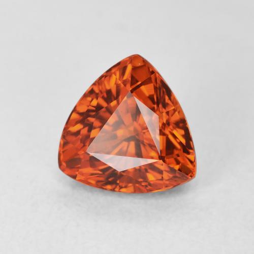 Granato spessartite Arancione Ambra naturale da 2.25 ct, Taglio trillion, VVS-VS