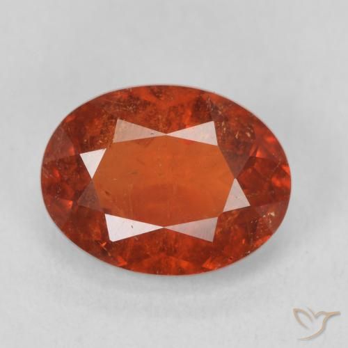 2.98ct Naturale Rosso fuoco Granato spessartite, Ovale, SI
