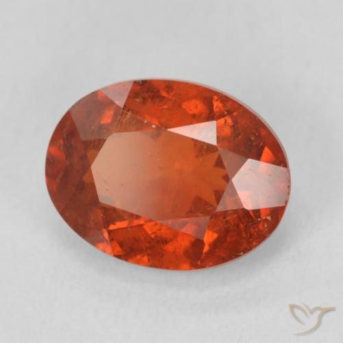 Granato spessartite Rosso fuoco naturale da 2.98 ct, Ovale, SI