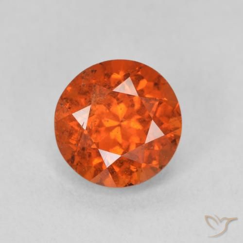 1.85ct Naturale Arancione rossastra Granato spessartite, Rotondo, SI