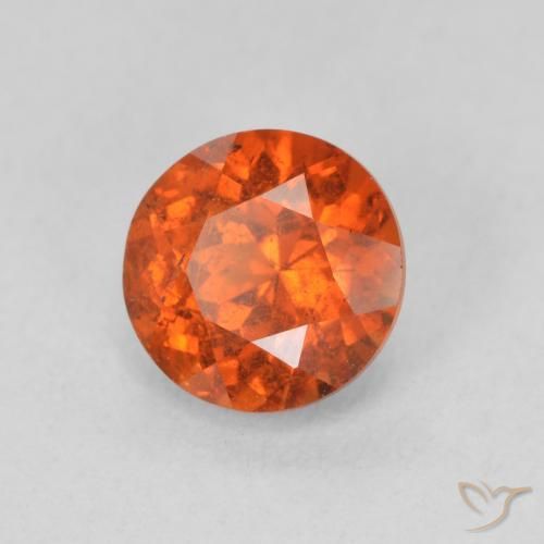 Granato spessartite Arancione rossastra naturale da 1.85 ct, Rotondo, SI