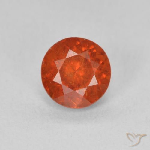 1.57ct Naturale Arancione rossastra Granato spessartite, Rotondo, SI