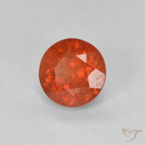 Granato spessartite Arancione rossastra naturale da 1.57 ct, Rotondo, SI