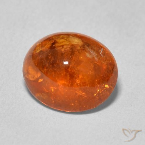 Granato spessartite Arancione rossastra naturale da 4.78 ct, Ovale, Trasparente
