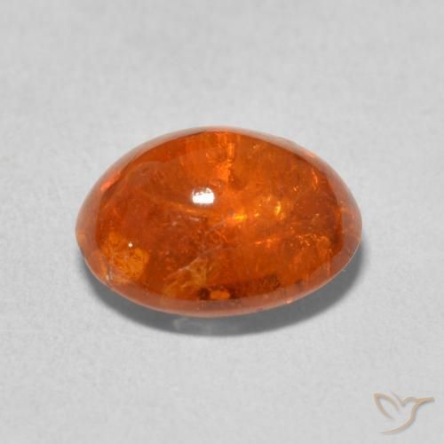 Granato spessartite Arancione rossastra naturale da 4.78 ct, Ovale, Trasparente