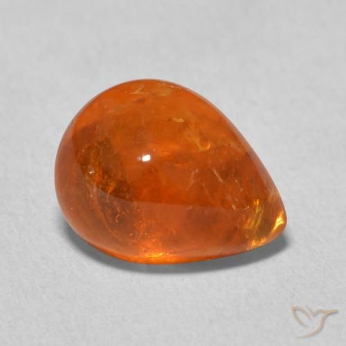 Granato spessartite Arancione rossastra naturale da 3.99 ct, Forma a pera, Trasparente