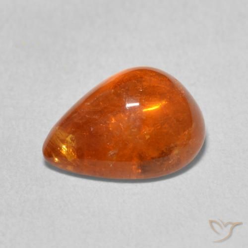 Granato spessartite Arancione rossastra naturale da 3.99 ct, Forma a pera, Trasparente