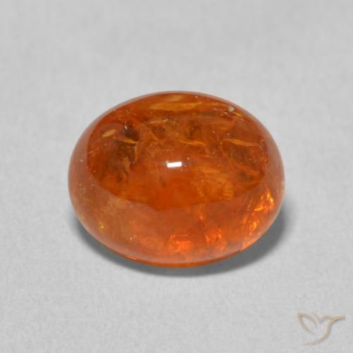 Granato spessartite Arancio Medio naturale da 3.86 ct, Ovale, Trasparente
