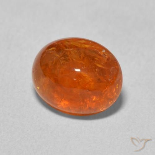 Granato spessartite Arancio Medio naturale da 3.86 ct, Ovale, Trasparente