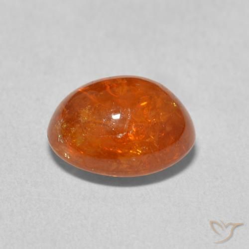 Granato spessartite Arancio Medio naturale da 3.86 ct, Ovale, Trasparente
