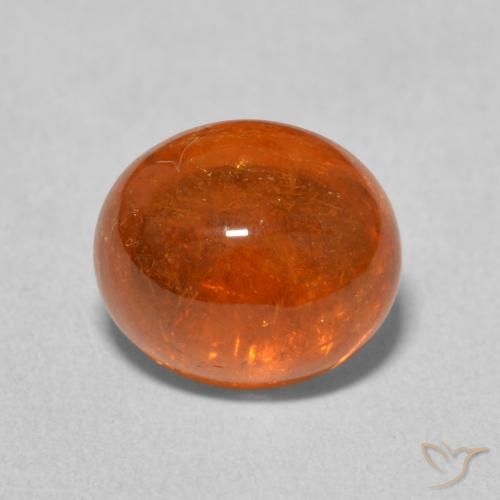4.38ct Naturale Arancio Medio Granato spessartite, Ovale, Trasparente