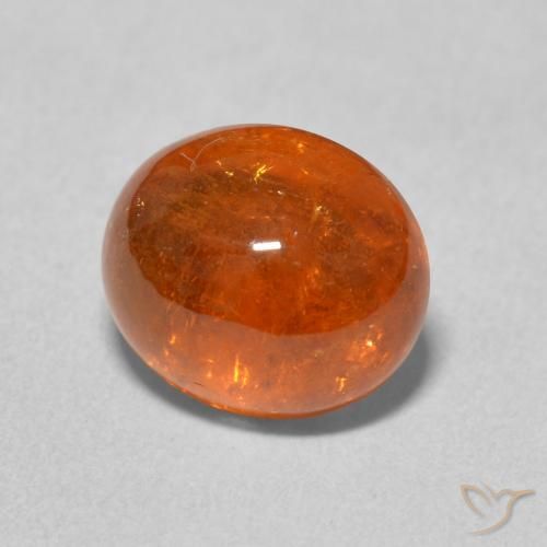 Granato spessartite Arancio Medio naturale da 4.38 ct, Ovale, Trasparente