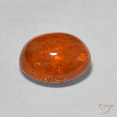 Granato spessartite Arancio Medio naturale da 4.38 ct, Ovale, Trasparente