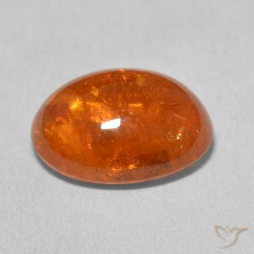 Granato spessartite Arancione rossastra naturale da 4.88 ct, Ovale, Trasparente